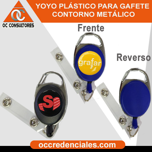 Yoyo porta gafete personalizado Credencial metálico