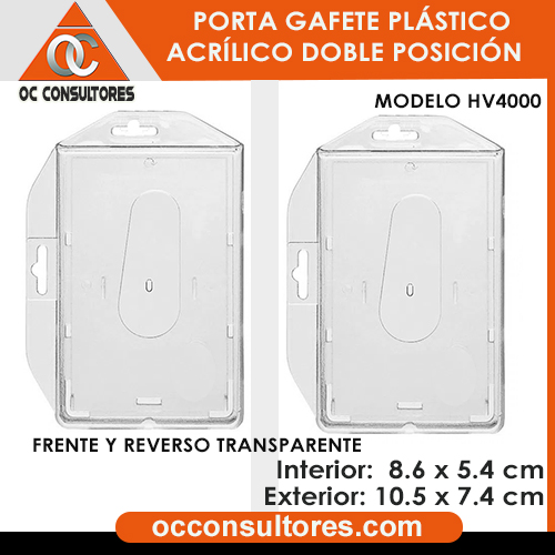 portgafete plastico acrilico