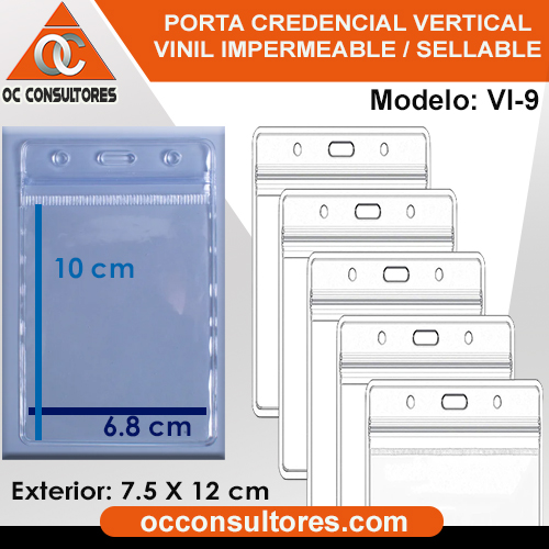 porta gafete vinil vertical
