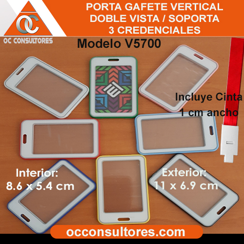 porta gafete verde
