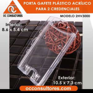 porta gafete de acrilico